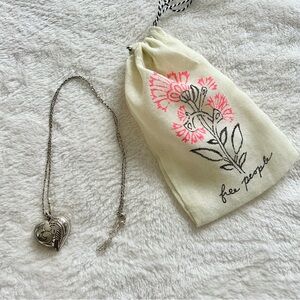 Free People Metal Heart Chain Necklace, Silver
